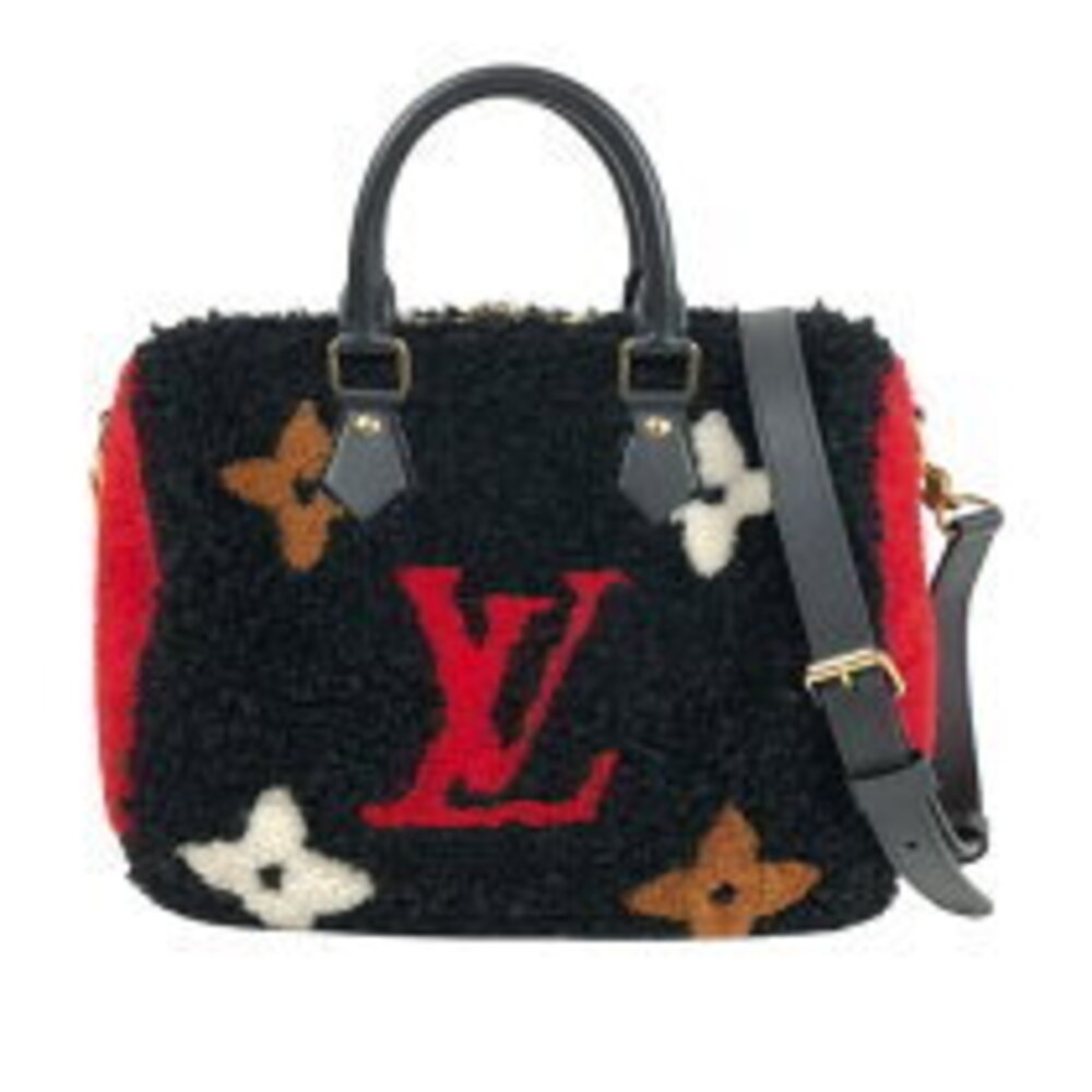 Louis Vuitton Leather Monogram Boston Speedy Bag Bandouliere Shearling Teddy - Picture 2 of 11